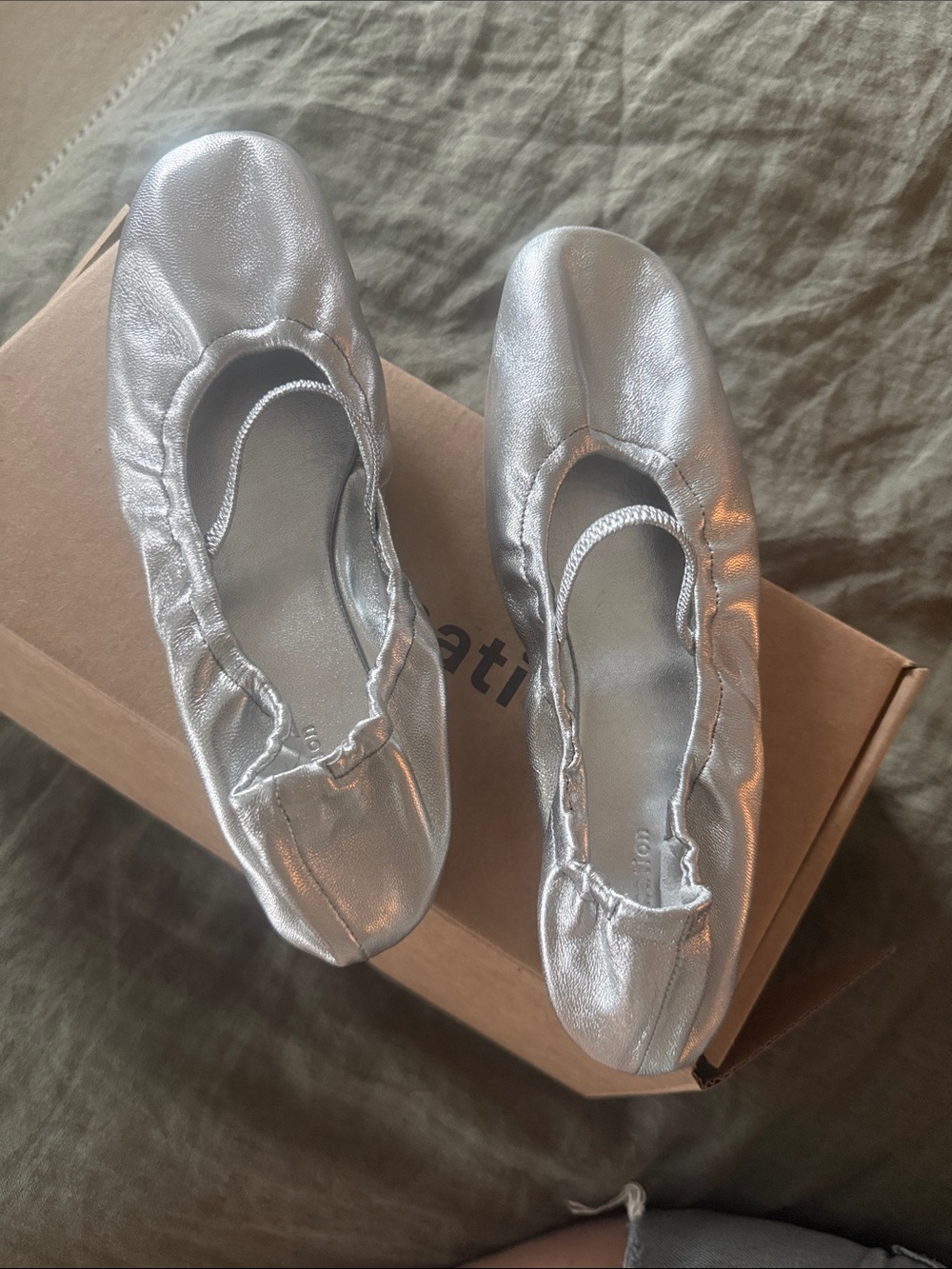 Reformation Buffy Ruched Ballet Flat